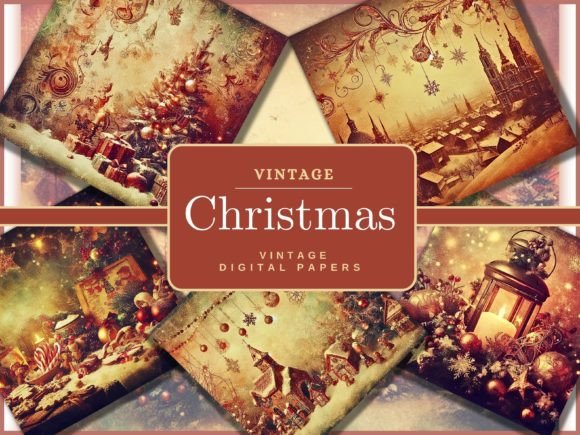 30 Vintage Christmas Backgrounds Kit: Freebies Review