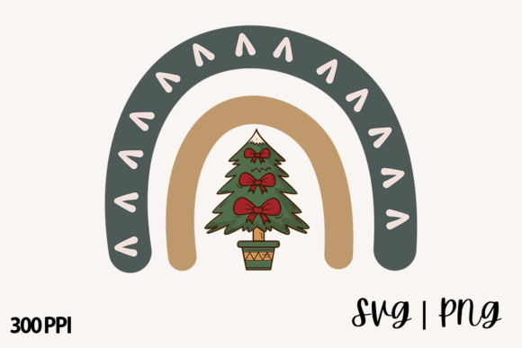 Boho Christmas Rainbow SVG for Crafts