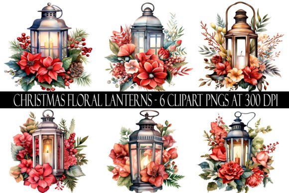 Christmas Floral Lantern Clipart: Reviewing Illustrations