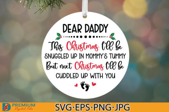 Funny New Daddy Ornament for Crafts & Sales
