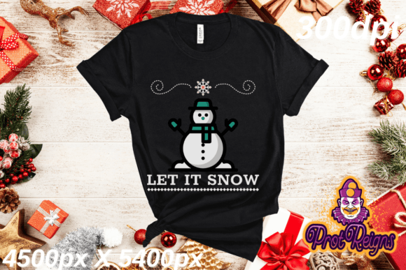 Let It Snow Christmas Sublimation for Crafts