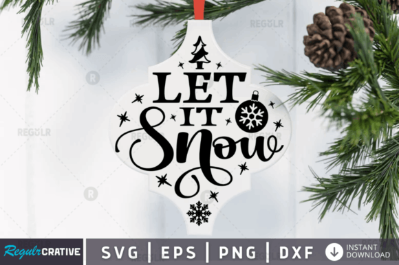 Let It Snow Svg Design for Winter Crafts