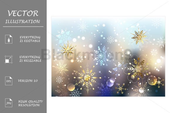 Morning Golden Snowflakes: Premium Backgrounds for Crafts