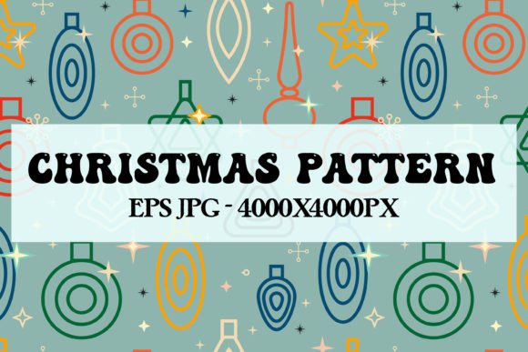 Retro Christmas Pattern with Tree Toys Review
