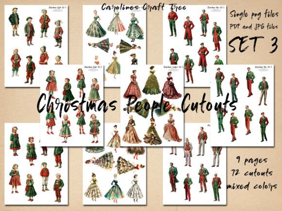 Review: Christmas People Cutouts Mixed Color Design