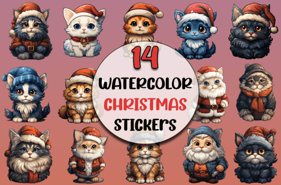 Review: Cute Christmas Cats Clipart Bundle, SVG