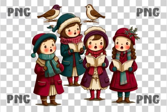 Reviewing Christmas Carollers PNG for Holiday Stitching