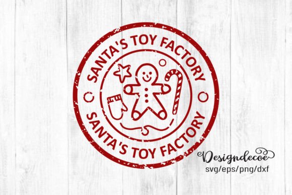 Santa s Toy Factory North Pole Stamp for Crafts