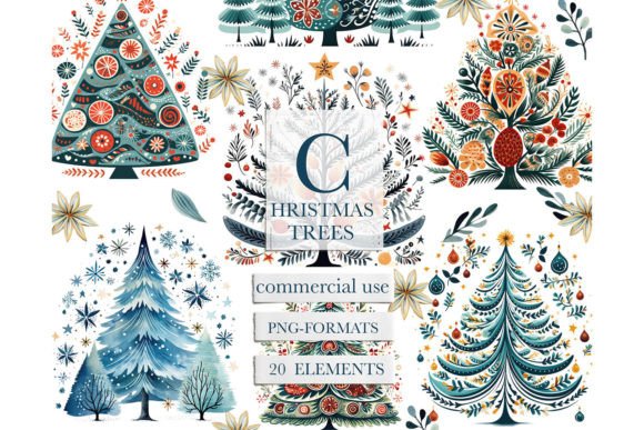 Scandinavian Folk Christmas Tree Clipart Review