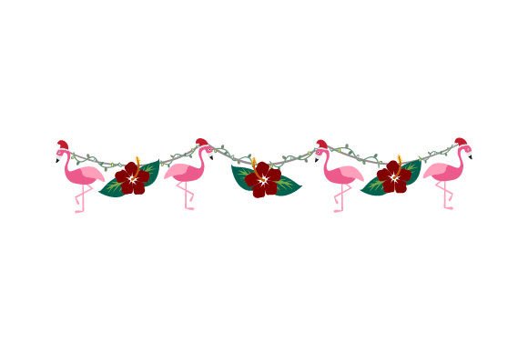 Tropical Christmas: Pink Flamingo Banner