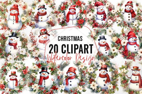 Vintage Snowman Christmas Wreath Clipart: A Designerβs Review